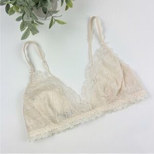 Monique Lhuillier x Hanky Panky Tresor Lace Bralette Size Medium